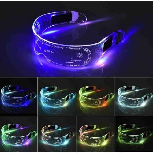 Colorful EL Luminous Glasses Led Light Up Visor Eyeglasses for Bar KTV Christmas Birthday Party Decorations