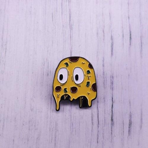 Pac-man Ghosts And Chocolate Cookie Lapel Pin Inky Blinky Pinky Creative Enamel Brooch For Collection Badge