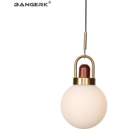 Creative Glass Ball Pendant Light LED Nordic Design Modern Hanging Lamp Loft Decor Dining Room Bedroom Home Lighting Hanglamp