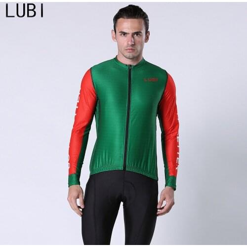 LUBI Mens Long Sleeve Cycling Jersey Downhill Ride Wear MTB Clothes Breathable Bicycle Shirt Maillot Ciclismo Bike Clothing