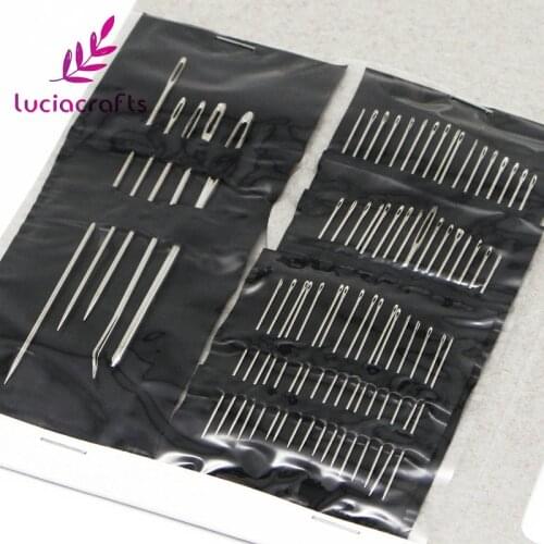 Lucia crafts Stainless Steel Sewing Needles Sewing Pins Set DIY Crafts Household Sewing Accessories 55pcs/set J0138