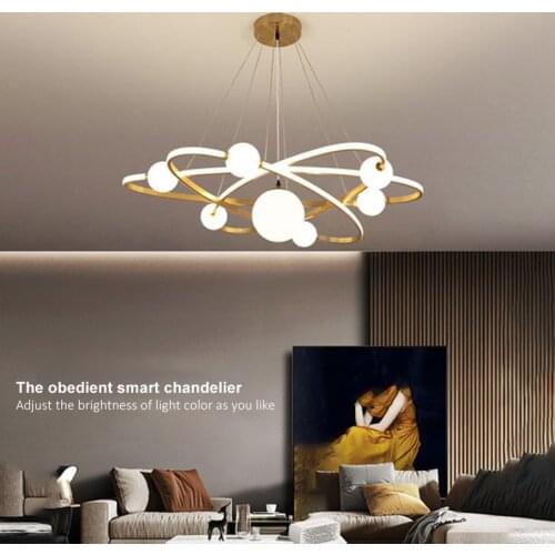 Modern ring universe LED chandelier chandelier bedroom living room lamp kitchen dining room lamps wholesale