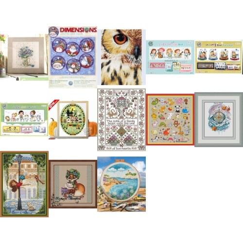 Happy life kit counted cross stitch package flower aida 22ct 25ct 18ct 14ct 11ct cloth people kit embroidery