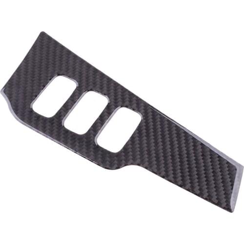 Car Black Carbon Fiber Headlight Switch Button Cover Trim Fit For Mitsubishi Lancer Evo 2008 2009 2010 2011 2012 2013 2014