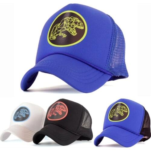 New Cartoon dinosaur Baseball Cap Men Ms Funny Cool Dinosaur Sunhat Trucker Cap Hiphop Jurassic World Cool Black Mesh Cool Cap