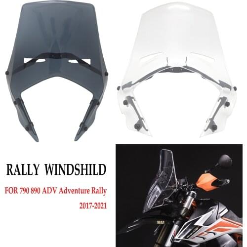 Motorcycle New Rally Windshield Wind Deflector WindScreen Visor Viser Compatible FOR 790 890 ADV Adventure Rally 2017-2021