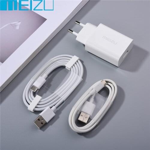 Original Meizu UP1220E Fast Charger Adapter 100cm Micro/Type C Cable For M10 M3X U10 U20 MX5 MX7 Meizu 18 17 16 Pro 16th 16T M6T