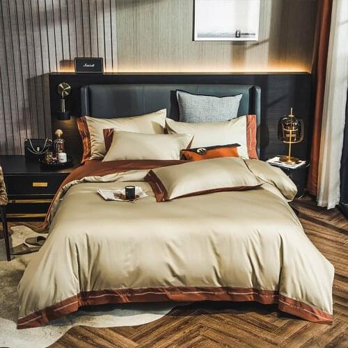 Papa&Mima Turquoise Grey Solid Print Egyptian Cotton Embroidery Bedlinens Twin Queen King Bedding Duvet Cover Set Fitted Sheet