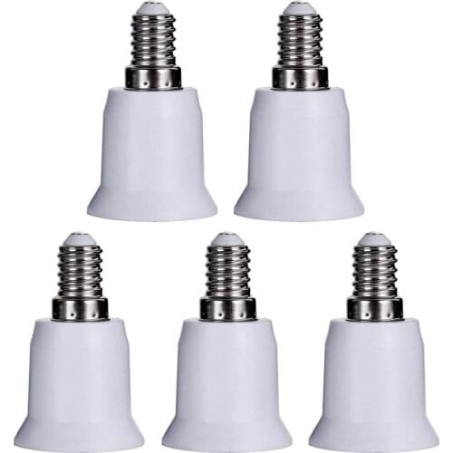 5pcs E14 To E27 Base Screw Light Lamp Bulb Holder Adapter Socket Converter LED Lamp Base Holder Converters For Home Lighting