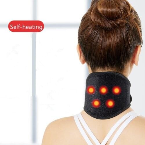 Neck Support Massager Tourmaline Self-Heating Magnetic Therapy Neck Brace Belt Pain Relief Cervical Vertebra Protection Strap