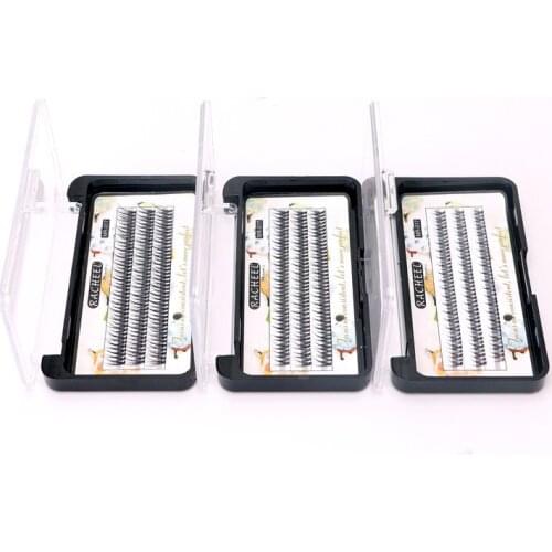 Racheel Brand New False Eyelash Natural Long Black Individual Fake Eyelashes Extension Dovetail Fake Eye Lashes Makeup Tool