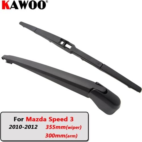 KAWOO Car Rear Wiper Blade Blades Back Window Wipers Arm For Mazda Speed 3 Hatchback (2010-2012) 355mm Auto Windscreen Blade