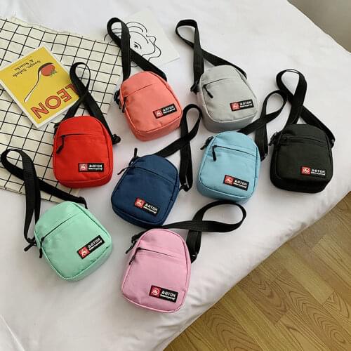 Lovely Women Canvas Shoulder Bag Handbags Korean Mini Student Phone Bag Cartoon Printing Small Crossbody Bags Casual Ladies Flap