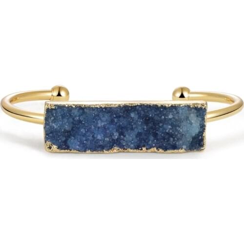 MINHIN Women Gold Cuff Bangles Bohemia Jewelry 6 colors Natural Stone Fashion Statement Jewelry Charms Bracelet Gift Bijoux