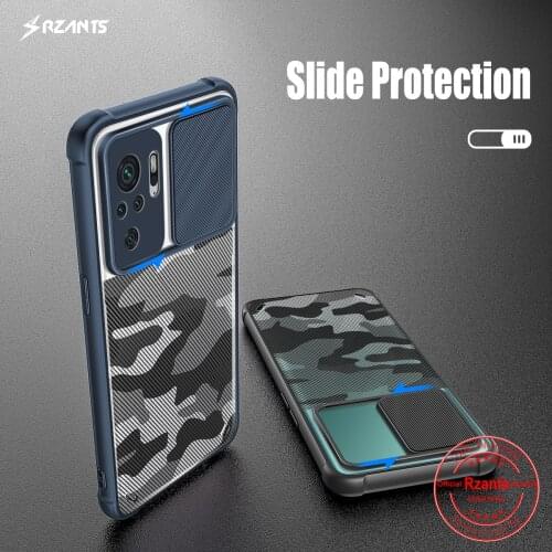 Rzants For Xiaomi Redmi Note 10 10S 4G Redmi Note 10 Pro Max Case Hard [Camouflage Lens] Camera Protection Slim Hlaf Clear Cover