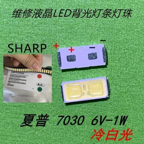 1000PCS For SHARP LED TV Application LED Backlight High Power LED 1W 6V 7030 Cool white LCD Backlight for TV