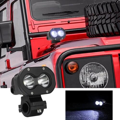 2pcs 60W LED Work Light Car A Pillar Offroad Motorcycle Headlight Driving Lamps for Outdoor Personal Car Decoration