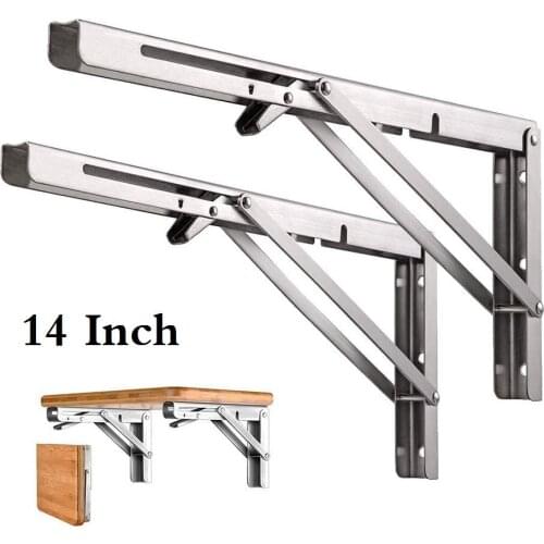 2PCS Triangle Folding Angle Bracket Heavy Support Adjustable Wall Mounted Bench Table Shelf Bracket Furniture Hardware
