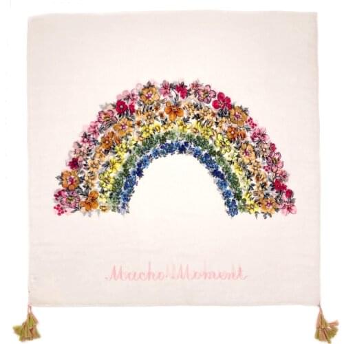 2021 Fashion Newest Floral Printed Cotton Viscose Printed Tassel Scarf Shawls Wraps Hijabs 10pcs/lot