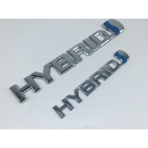 1PCS 3D Car Styling Hybrid blue logo Metal Car Stickers Emblem Auto Badge Decal For T-o-yota Prius Camry Crown Auris Rav4s Car