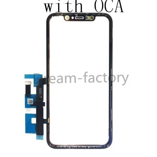 50PCS OEM Touch Panel Screen Digitizer Front Glass Lens Outer Panel Flex Cable for iPhone 11 Pro Max with OCA Sticker