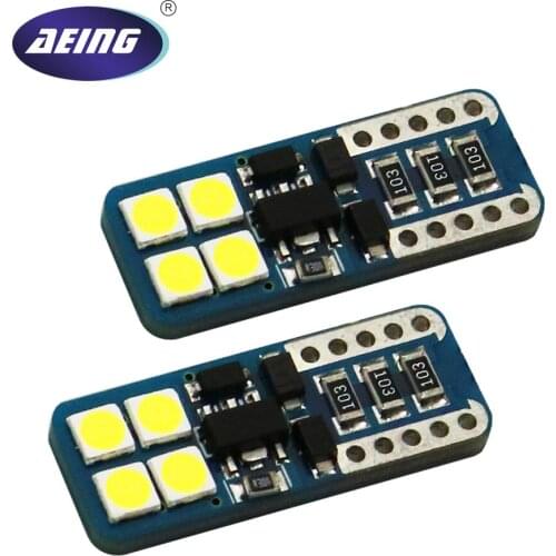 AEING 1pcs Highlight Car T10 LED Bulb Canbus Error Free W5W 194 8SMD Car Interior Bulb/Side Wedge light/Reading Tail Light 12V