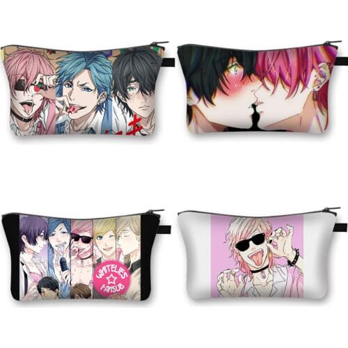 Anime Yarichin Bitch Club Cosmetic Bag Ladies Makeup Bags Zipper Pouch Mini Lipstick Storage Bag Cute Cosmetic Case