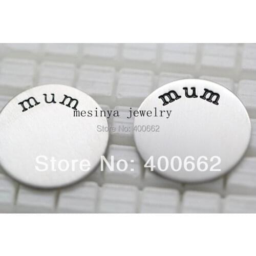 Large mum plate for 30mm floating charm memory living glass locket Xmas gift keepsake,no locket included