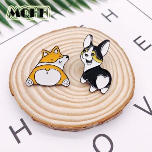 Cartoon Animal Dog Husky Sakura Dog Love Axe Enamel Porcelain Brooch Alloy Badge T-shirt Bag Pin Accessories Women Jewelry Gift
