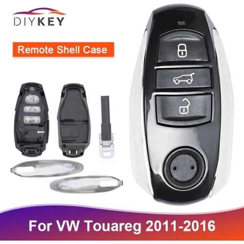 DIYKEY Replacement Remote Car Key Shell Case for Volkswagen Touareg 2011 2012 2013 2014 Fob 3 Button (Shell Only)