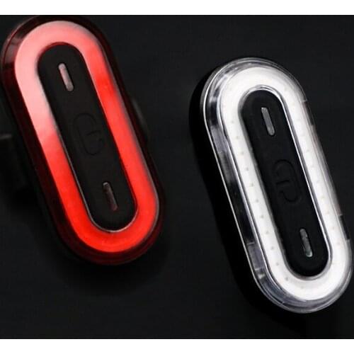 Cycling Tail Light Bike Rear Lamp 30 LED chips COB USB Charge Light Outdoor Bicycle Warning Safety Lantern Oval-shaped Tailight