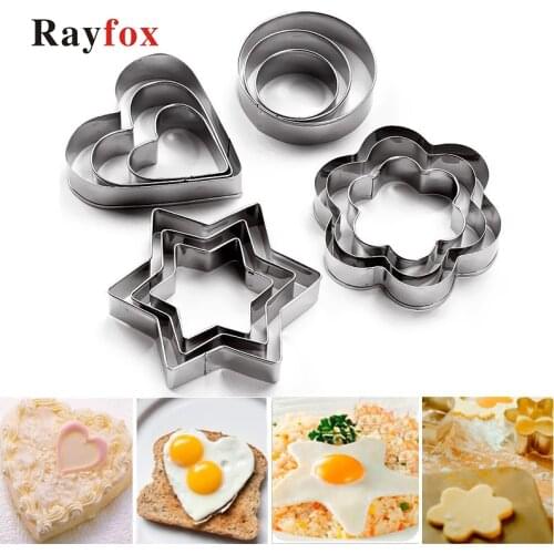 3Pcs/set Star Heart Flower Cookie Cutter Egg Baking Kitchen Accessories Biscuit Mould Kichen Utensil Gadget Cooking Tool Supplie