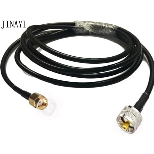 RG58 50-3 RP-SMA Male to UHF PL259 Male Connector RF Coaxial Coax Cable 50ohm 1m 5m 10m 15m