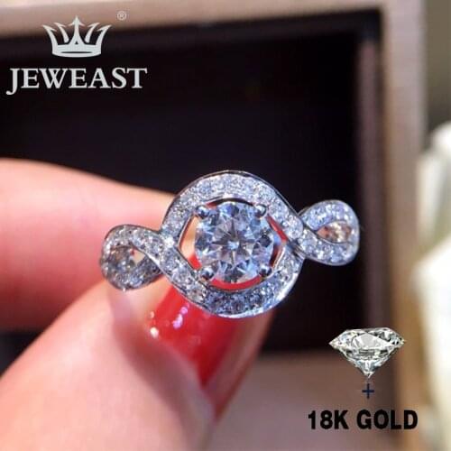 Natural Diamond 18K Gold Pure Gold Ring Beautiful Gemstone Ring Good Upscale Trendy Classic Party Fine Jewelry Hot Sell New 2020