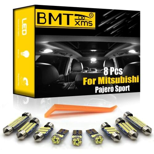 BMTxms 8Pcs Canbus Car LED Interior Light Bulbs Kit For Mitsubishi Montero Shogun Pajero Sport 2 3 2008-2020 Auto Lighting
