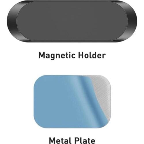 Mobile Phone Holder I-shaped Magnet Car Bracket Magnetic Suction Navigation Bracket Mini Car Bracket For Xiaomi Iphone Samsung