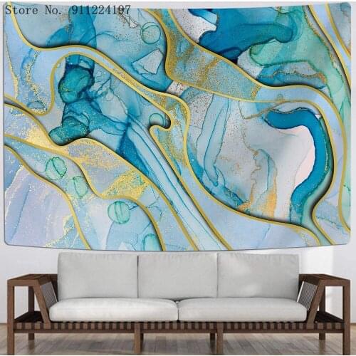 Marble Pattern Printed Tapestry Household Dorm Wall Tapestry Colorful Texture Printed Living Room Wall Hanging Tapestry Decor