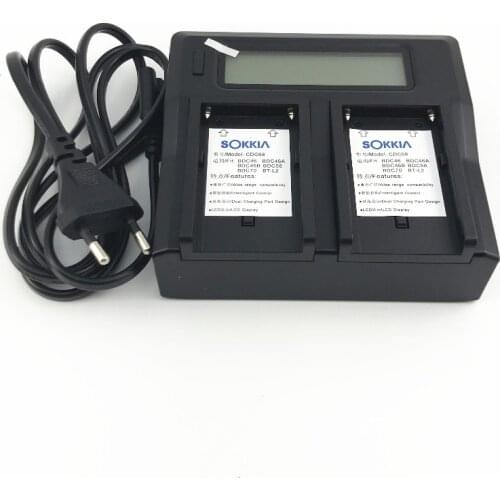NEW + w/LED Dual Charger for SOKKIA BDC46 BDC46A BDC46B BDC58 BDC70 BT-L2 surveying battery