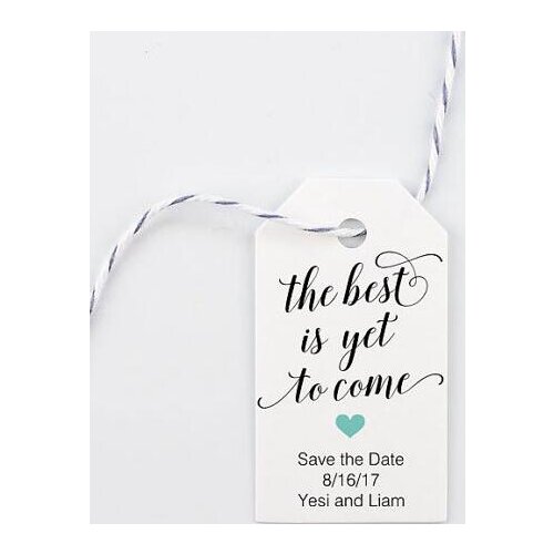 Personalized The Best is Yet to Come wedding welcome gift engagement Party Favor Tags bridal shower Bachelorette booking Cards