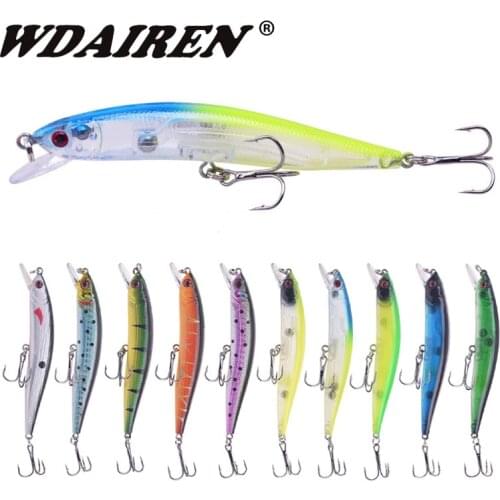 1Pcs Minnow Fishing Lures Floating Wobblers 100mm 8g 3D Eyes Artificial Hard Bait Crankbait Swimbait Bass Carp Fishing Tackle