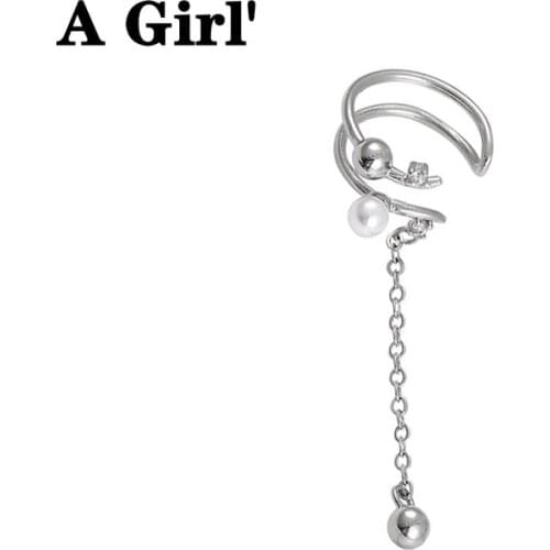 A Girl' 1 Pcs Clip On Earrings Without Piercing Ear Cuff Earcuff Tassel Earrings For Women Statement Aretes De Mujer