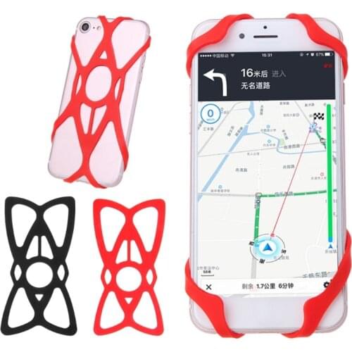 Cell Phone Holder Silicone Security Bands Mounting Motorcycle Bicycle Handlebar