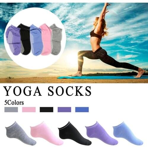 Yoga Sports Anti-slip Socks Unisex Silicone Gym Pilates Ballet Socks Fitness Sport Socks Cotton Breathable Elasticity