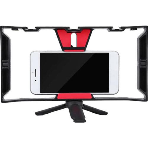 U-Rig Pro Handheld Video Stabilizer Phones Rig with 3 Shoe Mounts Handheld Stabilizer Phones Grip Tripod Mount Stand Filmmaking