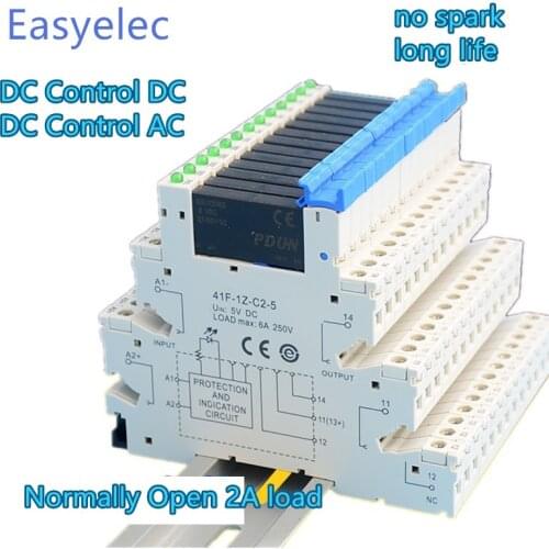 SSL Super Thin Solid State Relay Din Rail Relay Module Groups 1 Normally Open
