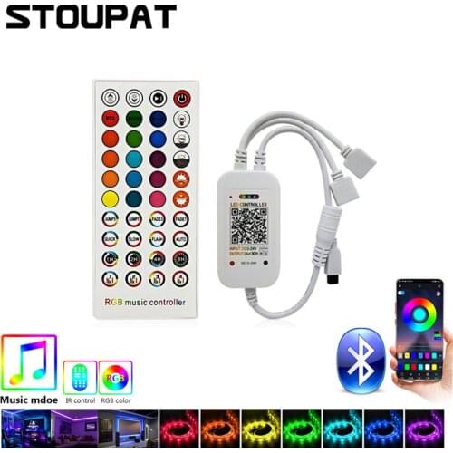 40Keys Bluetooth-compatible RGB LED Strip Light IR Remote Controller Phone Sound Sensor for 5050 3528 SMD COB tape Lights