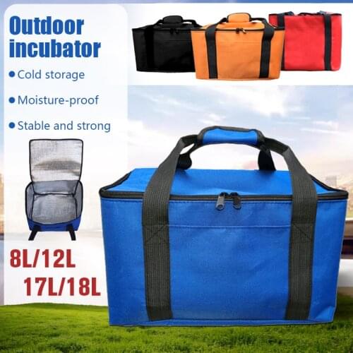 8/12/17/18L Food Delivery Insulated Bags Pizza Takeaway Thermal Warm/cold Bag Outdoor Picnic Bag Large Capacity Shopping Box