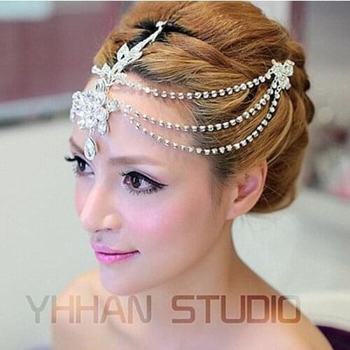 New Czech Crystal Front let Tiara Bridal Hair Accessories Hair Jewelry Wedding hair Accessories