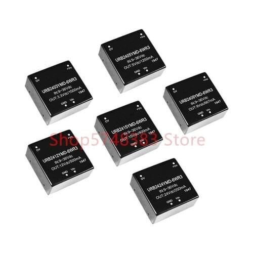 URB2403YMD-6WR3 URB2405YMD-6WR3 URB2409YMD-6WR3 URB2412YMD-6WR3 URB2415YMD-6WR3 URB2424YMD-6WR3 Ultra wide voltage input 9-36v