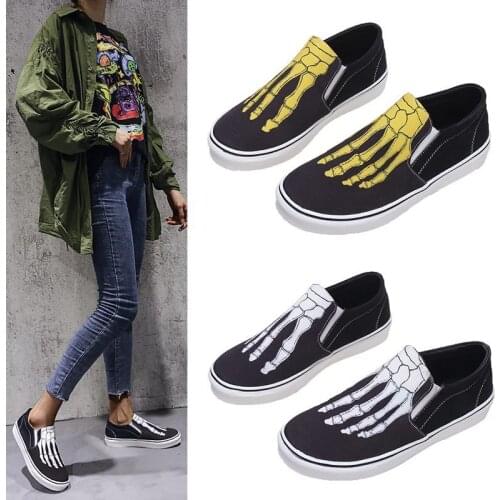 New Spring Women Slip-On Canvas Shoes Retro Hand Bone High Quality Girls Sneakers Zapatos De Mujer Tenis Zapatillas Size 35-43